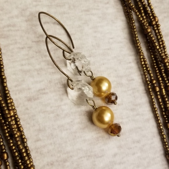 HANDMADE Chandelier Crystal and seed bead Necklace!! - Picture 6 of 6